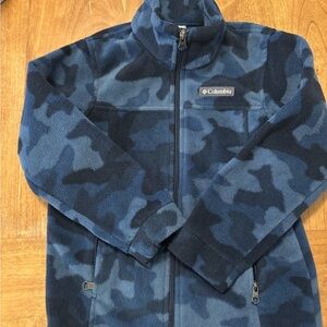Columbia Kids Navy Camo Fleece Jacket